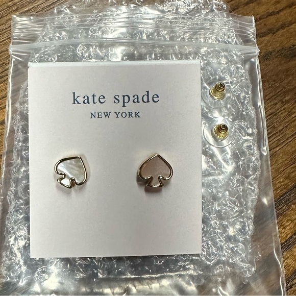 Kate Spade Everyday Spade Reversible Pearl Spade Stud Earrings - Picture 4 of 8